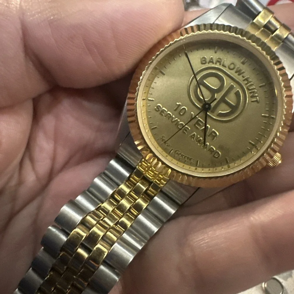 Working Vtg Selco Geneve Watch Barlow-hunt Watch‎ Two Tone New Battery 35mm 8.5